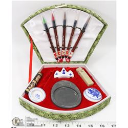 JAPANESE CALLIGRAPHY PAINT ART SET COLLECTIBLES