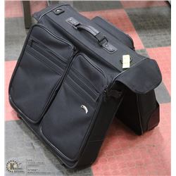 DELUXE BLACK 'DELSEY' TROLLEY LUGGAGE/GARMENT