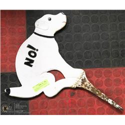 CAST IRON YARD DOG YARD SIGN - 11"H X 16"W.