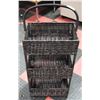 Image 1 : 3 TIER RESIN WICKER STORAGE BASKET/SHELF