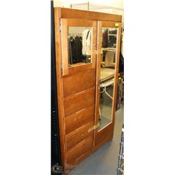 VINTAGE ARMOIRE WITH MIRROR. FURNITURE