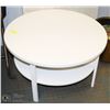 Image 1 : ROUND WHITE 2-TIER COFFEE TABLE,