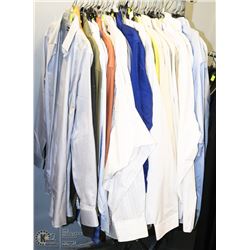 GROUP OF 40 ASSORTED SIZES MENS DRESS SHIRTS