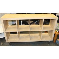 LIGHT BROWN 8-CUBE STORAGE SHELVING