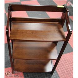 3 TIER WOOD FOLDING DISPLAY SHELF