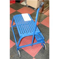2 STEP INDUSTRIAL STANDARD MOBILE STEP STOOL