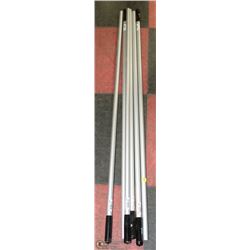 GROUP OF 6 BLACK AND SILVER ATLAS GRAHAM HANDLES