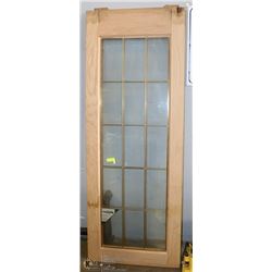 LOT OF 2 NEW 30"X80" LEADED GLASS WOOD FRAMED