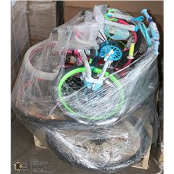 PALLET OF 5 BIKES UNASSEMBLED SOLD AS IS