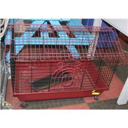 ANIMAL CAGE ON WHEELS 17"X28"X24"H