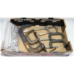 FLAT OF C-CLAMPS, WOOD CLAMPS & MOST OF A  WOBBLE