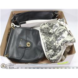 ESTATE BOX OF PURSES INCLUDES COACH, MICHE & MORE
