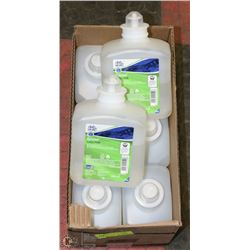 CASE WITH 8 BOTTLES OF DEB LOTION HAND CLEANER