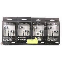 4 PACK OF HI-FIDELITY EARBUDS