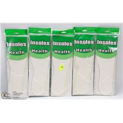 GROUP OF 5 NEW ONE SIZE FITS ALL INSOLES