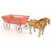 Image 1 : Antique Horse Drawn Wagon Toy