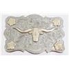 Image 1 : R. Butters Sterling Silver Steerhead Belt Buckle