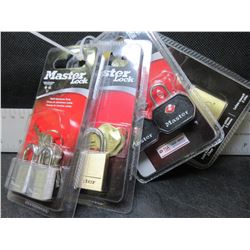 New lot of 6 Locks / Master Locks/1 Stanley / 2 are certified Luggage locks