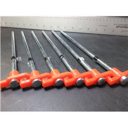 Set of Six New Heavy Duty Tent Pegs for hard ground 1/4" thick x 10 inches