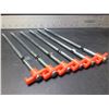 Image 1 : Set of Six New Heavy Duty Tent Pegs for hard ground 1/4" thick x 10 inches