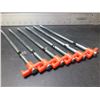 Image 1 : Set of Six New Heavy Duty Tent Pegs for hard ground 1/4" thick x 10 inches