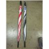 Image 1 : 2 New 30 inch Golf Umbrellas one black&white one red&white
