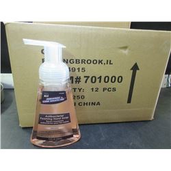 New Case of 12 Antibacterial Foaming pump Hand Soap / 7.5 fl oz each