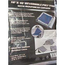 New 12ft x 16ft Reversable Tarp / silver or blue
