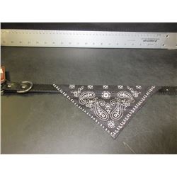 New Dog Coller with Bandana Sewn on / 15" - 18.5 inch Large dogs black