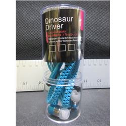 New Dinosaur Driver Zipper Headphones