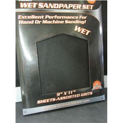New 9 x 11 Wet Sandpaper 20 sheets excellent performance / 60-100-150-240 grits