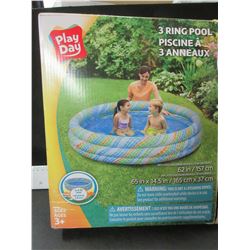 Play Day 3 ring Pool /  65 x 15 inch deep / open box