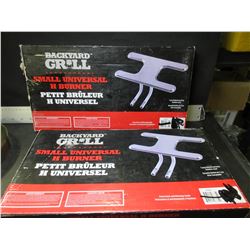 2 new Backyard grill Stainless small Universal replacement H Burners