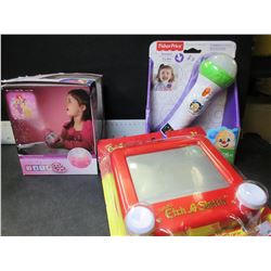 Lot of 3 Kids Toys / Disney 2in1 projector & night light / etch a sketch / a