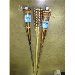 3 New Tiki Torches / 1 needs new Canister