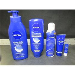 Lot of 5 New NIVIA  / body lotion / mousse / lip