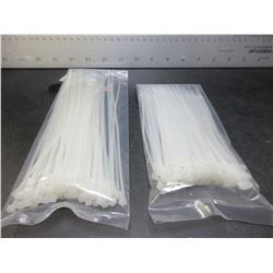 2 New pack of 100 Cable/Zip Ties / 8 inch & 6 inch 100 each