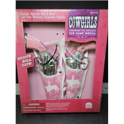 New CowGirls Double Holster Cap Gun Set
