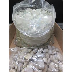 Over 15 LBS of Glass Rocks & smaller bag of rock