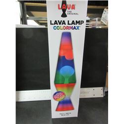 New Lava Lamp / original 14.5 inch Hand painted colored glass/ Needs bulb