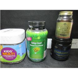 Huge Value Bundle of 4 / Ginkgo Smart focus & memory / B-12 / Kids multi