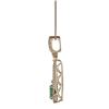 Image 2 : 0.36 ctw Emerald and Diamond Pendant - 18KT Yellow Gold