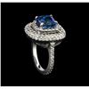Image 4 : 14KT White Gold 3.08 ctw Tanzanite and Diamond Ring