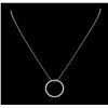 Image 1 : 0.50 ctw Diamond Circle Pendant with Chain - 18KT White Gold