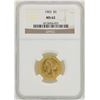 Image 1 : 1903 $5 Liberty Head Half Eagle Gold Coin NGC MS62