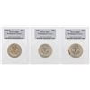 Image 1 : Set of 1946/S/D Booker T. Washington Memorial Half Dollar Coin PCGS MS65