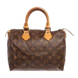 Louis Vuitton Monogram Canvas Leather Speedy 25 cm Bag