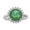 Image 1 : 2.91 ctw Emerald and Diamond Ring - 18KT White Gold