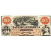 Image 1 : 1860 $10 Bank of Lexington, NC Obsolete Bank Note