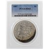 Image 1 : 1887 $1 Morgan Silver Dollar Coin PCGS MS63